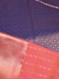 Dual tone red orangish Semi silk saree