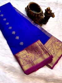 Ravishing Blue with Beautiful Magenta Pure silk Saree
