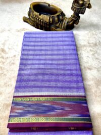 Violet with Meroon  cotton saree