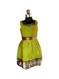Lovely Green with Black  Cotton Frock